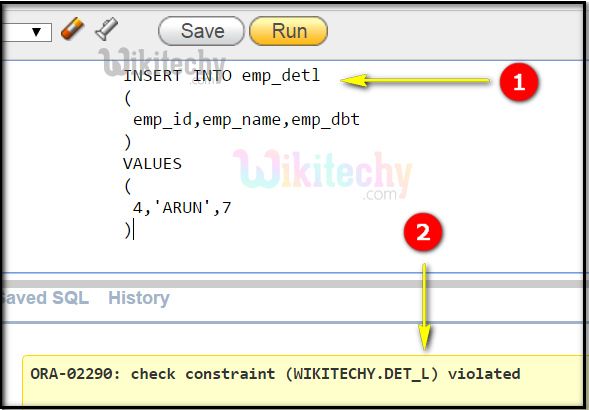  oracle check insert query
